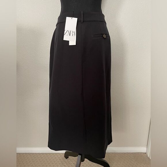 NWT Zara Straight Low Rise Midi Skirt - Picture 8 of 10